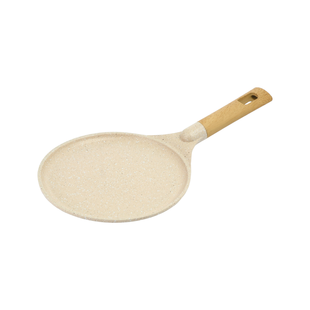 طاوة طهي مسطحة من الجرانيت الأصلي 22 سم - بيج