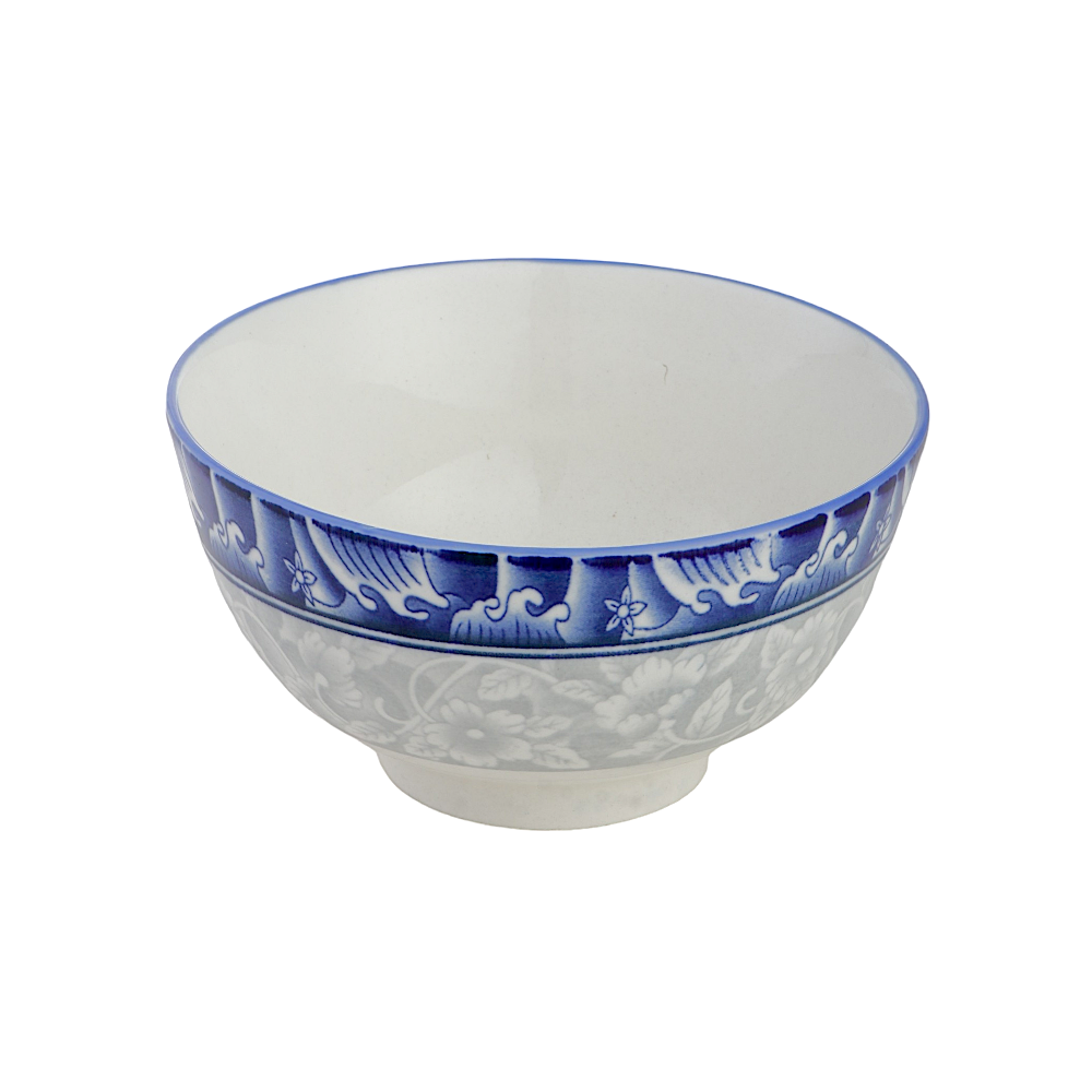 مطيبة تقديم من السيراميك بنقشة جانبية - أزرق