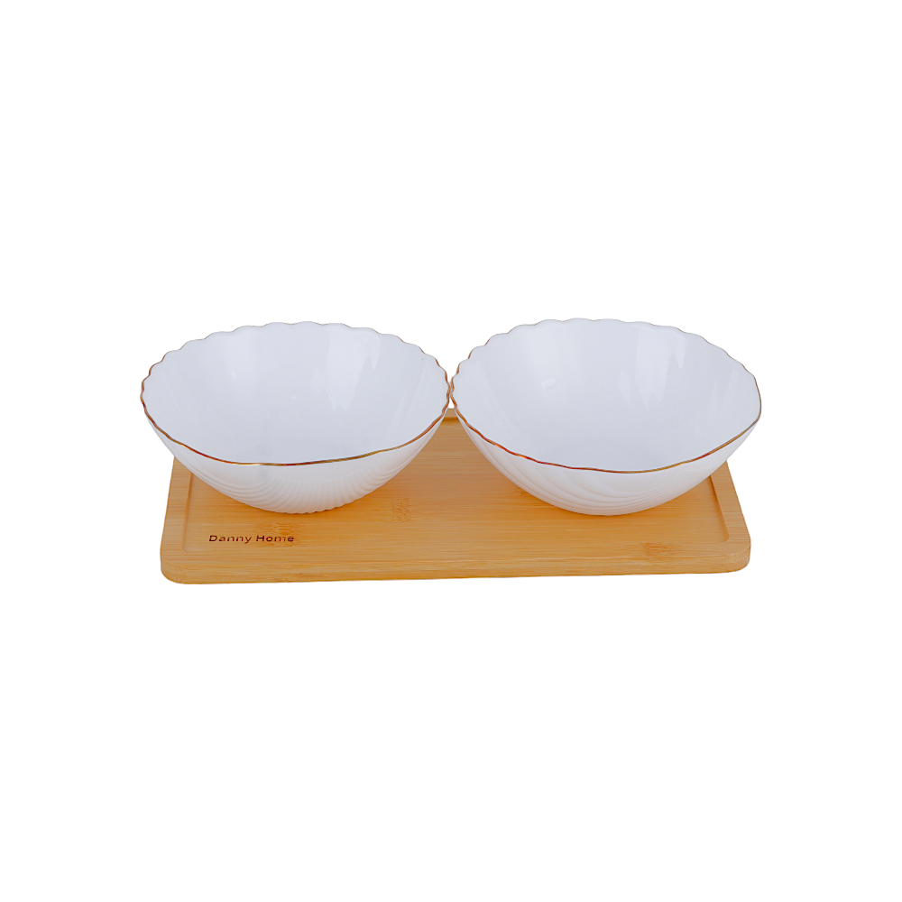 داني هوم طقم مطايب مع حامل خشبي - 3 قطع