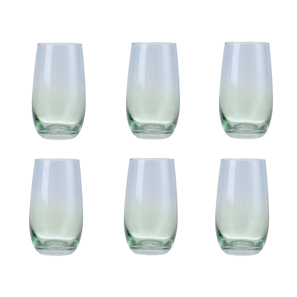 داني هوم طقم كاسات عصير زجاج شفافة - 6 قطع