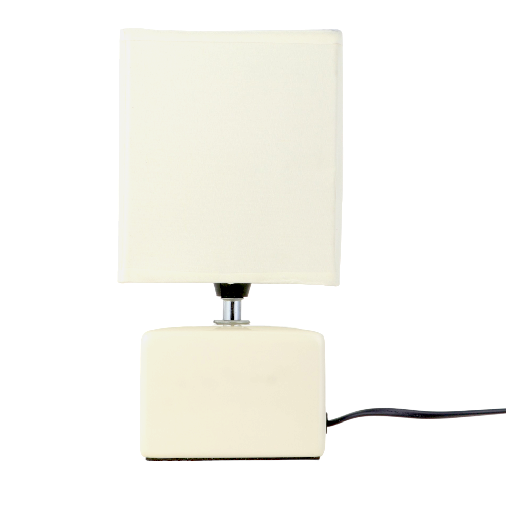 داني هوم مصباح طاولة بيج بقاعدة سيراميك قوة 40 وات - 13*25 سم