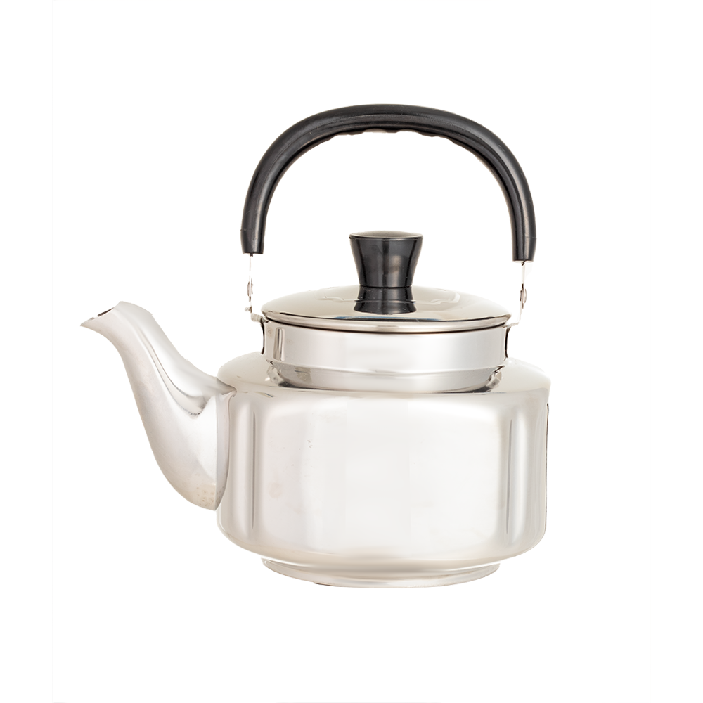 إبريق شاي استيل فضي أبو غطاء - 3 لتر