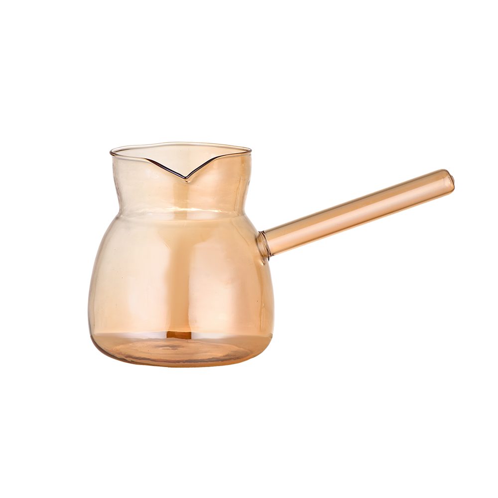 جزوة زجاجية للمشروبات الساخنة سعة 350 مل - برتقالي