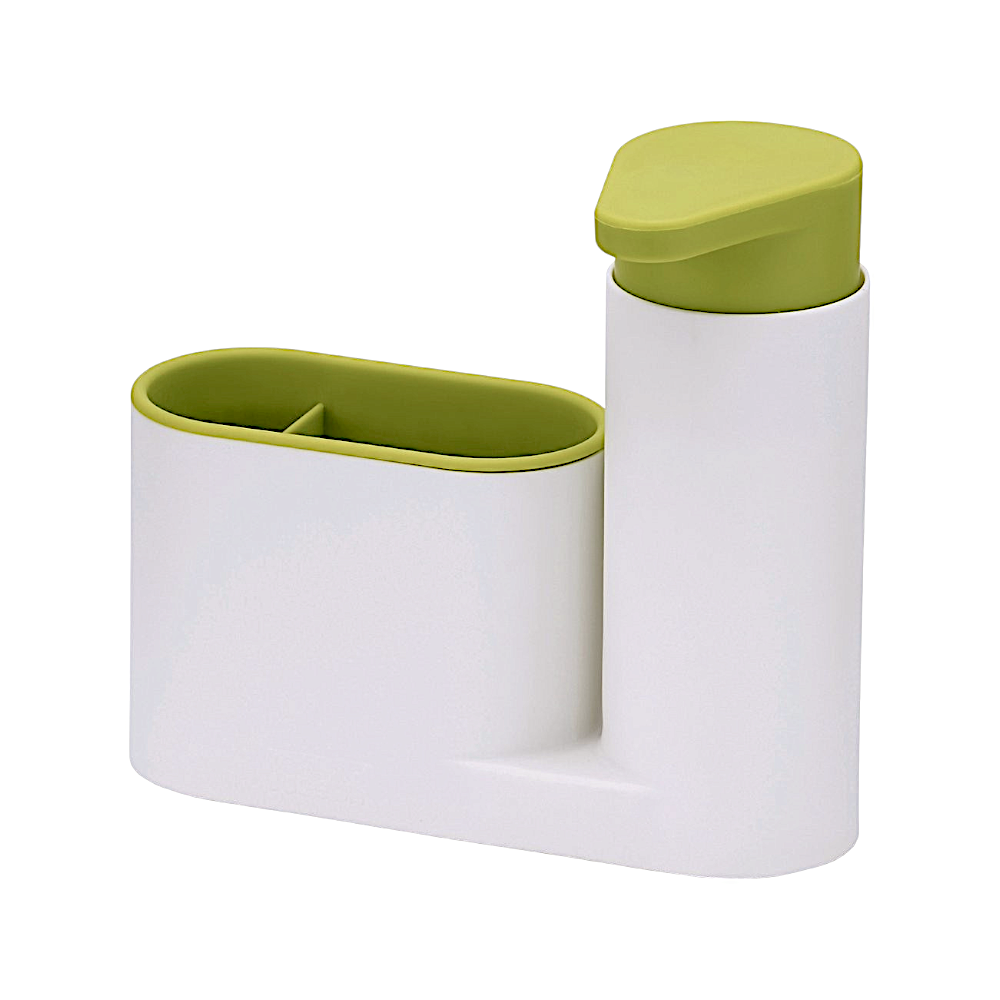 قاعد حامل الإسفنج وموزع الصابون بمقاس 16*18 سم - أخضر