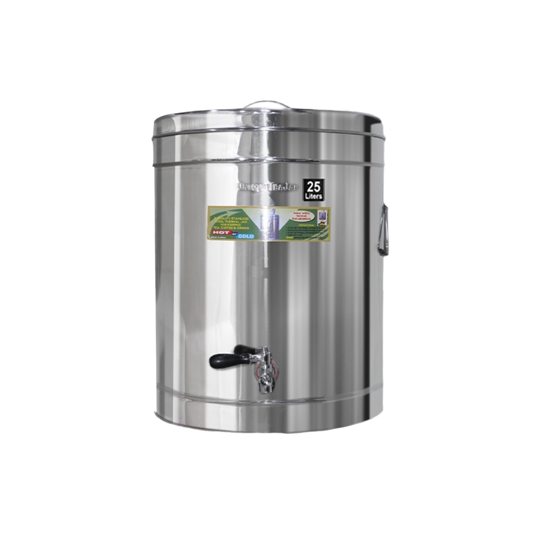 استانلش ترمس شاي هندي من الستيل بسعة 25 لتر - فضي