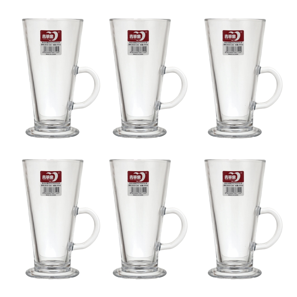 أورجانيتد فروم لوف طقم كاسات شاي أسطوانية طويلة سعة 220 مل -  6  قطع 