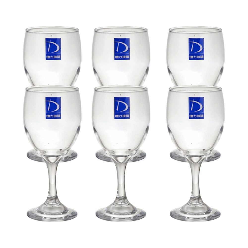 دوزن طقم كاسات عصير عرائسي بقاعدة طويلة سعة 180 مل  -  6 قطع 