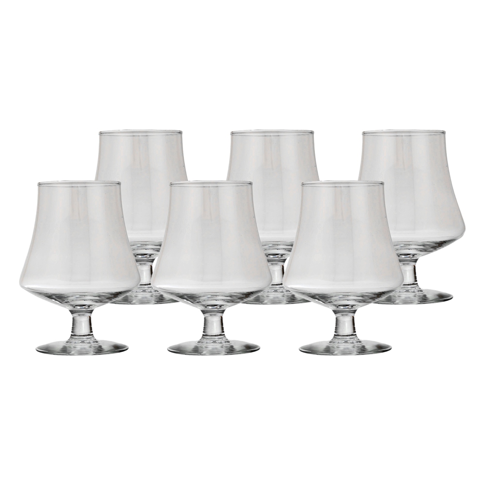 جرين آبل طقم كاسات عصير شفافة بقاعدة طويلة  -  6 قطع 