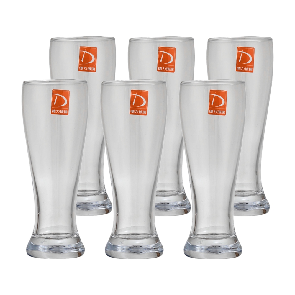 ديلي جلاس طقم كاسات عصير زجاجية شفافة بقاعدة دائرية سعة 360 مل -  6 قطع 