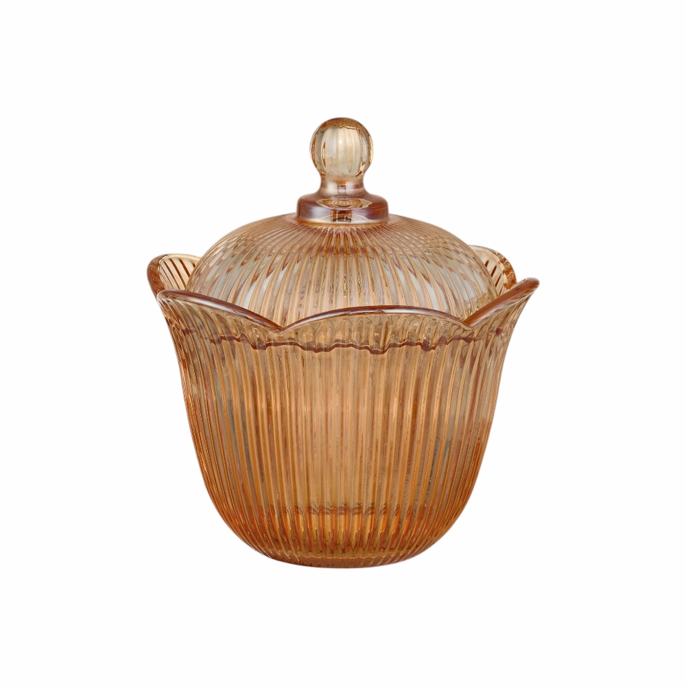 أورجانيتد فروم لوف سكرية زجاجية صغيرة مع الغطاء مقاس 148 ملم  - ذهبي 