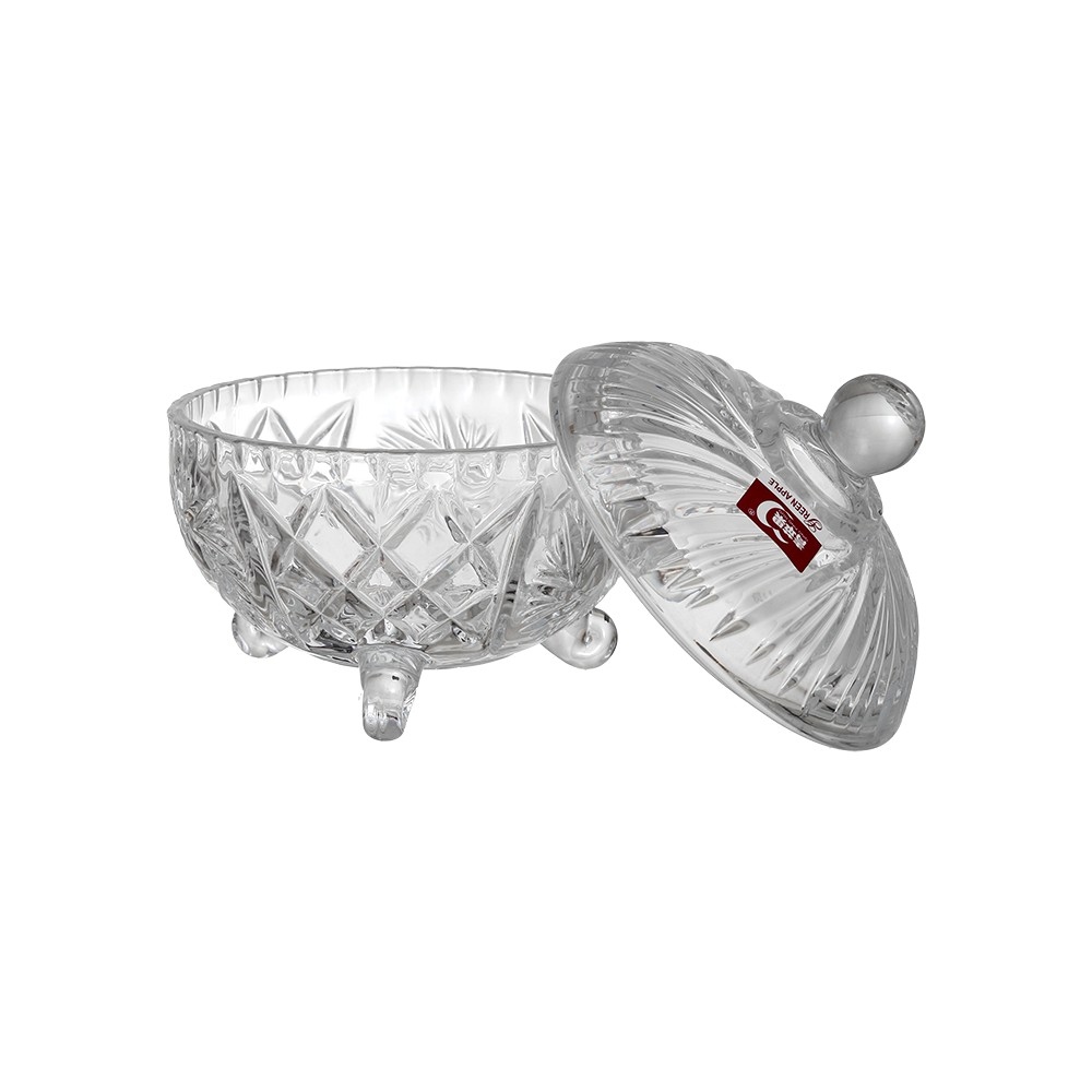 جرين آبل سكرية زجاج دائرية صغيرة مع الغطاء 