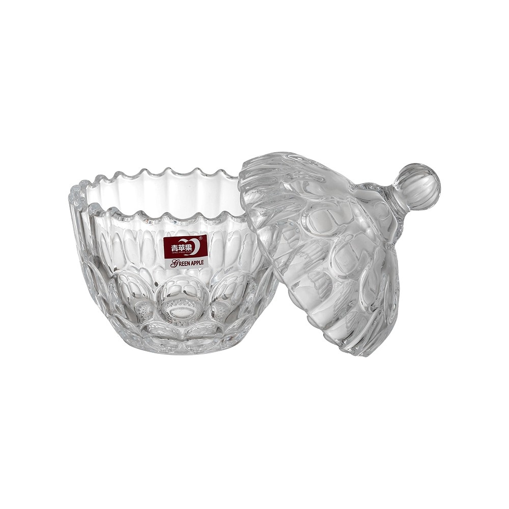 جرين آبل سكرية زجاج دائرية صغيرة مع الغطاء 