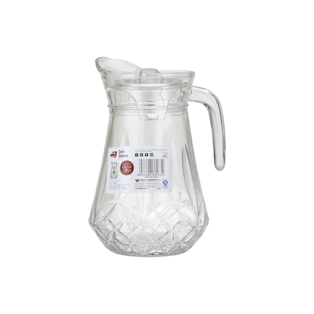 ديلي غلاس جاك زجاجي شفاف بسعة 1.5 لتر موديل EH1002-1D - شفاف
