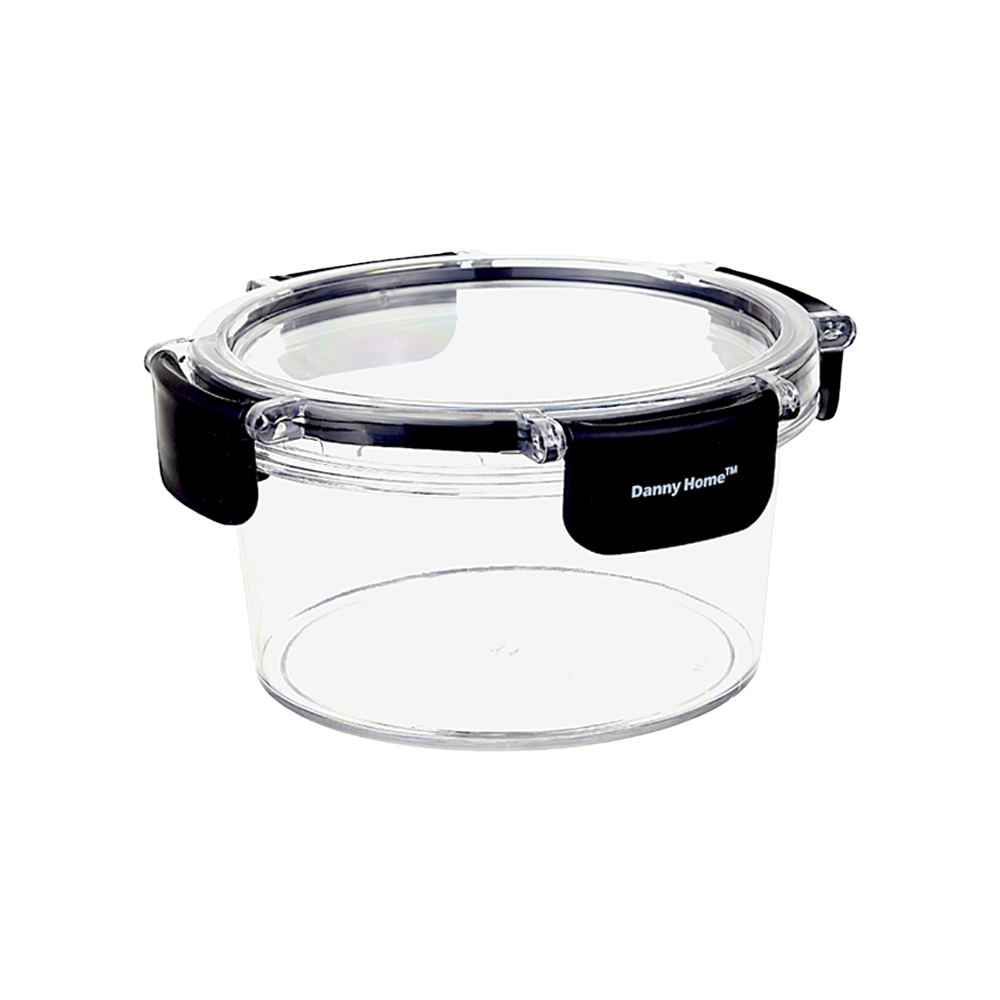 داني هوم حافظة طعام زجاجية كبيرة بغطاء شفاف -  سعة 1.85 لتر 