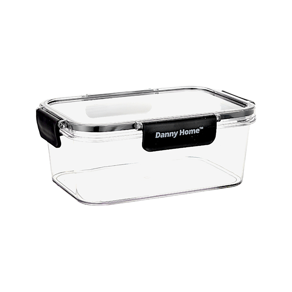 داني هوم حافظة طعام زجاجية كبيرة بغطاء شفاف -  سعة 2.2 لتر  