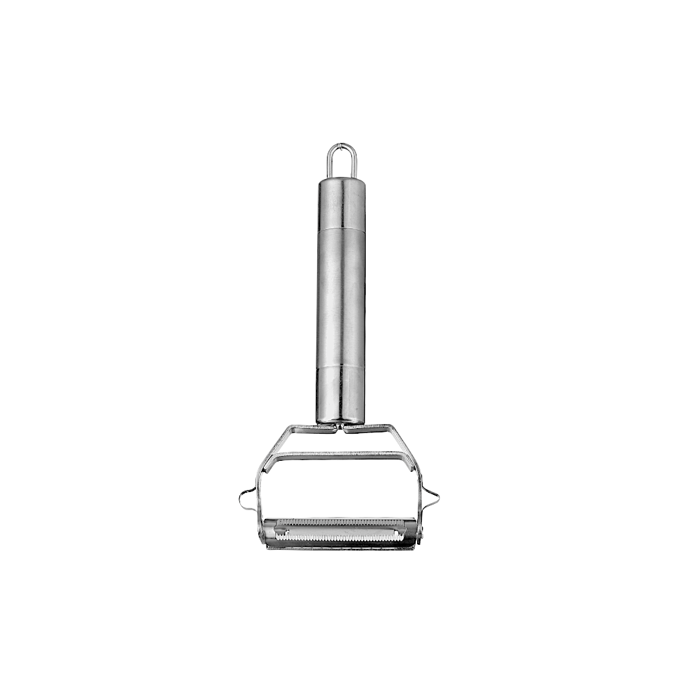  مقشرة خضروات استانس استيل يدوية أبو جهتين -  فضي 