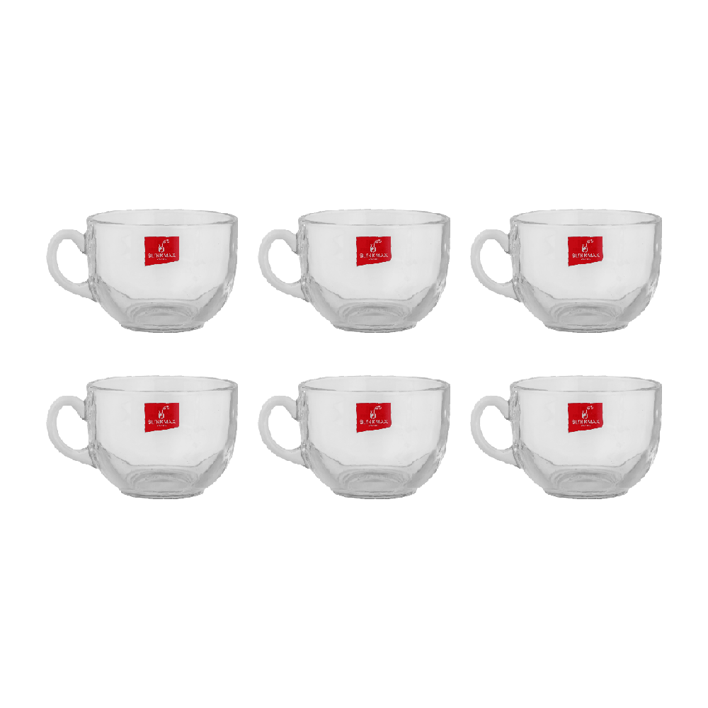 بلينك ماكس طقم أكواب زجاجية بسعة 85 مل موديل KTZB78 - عدد 6 قطع