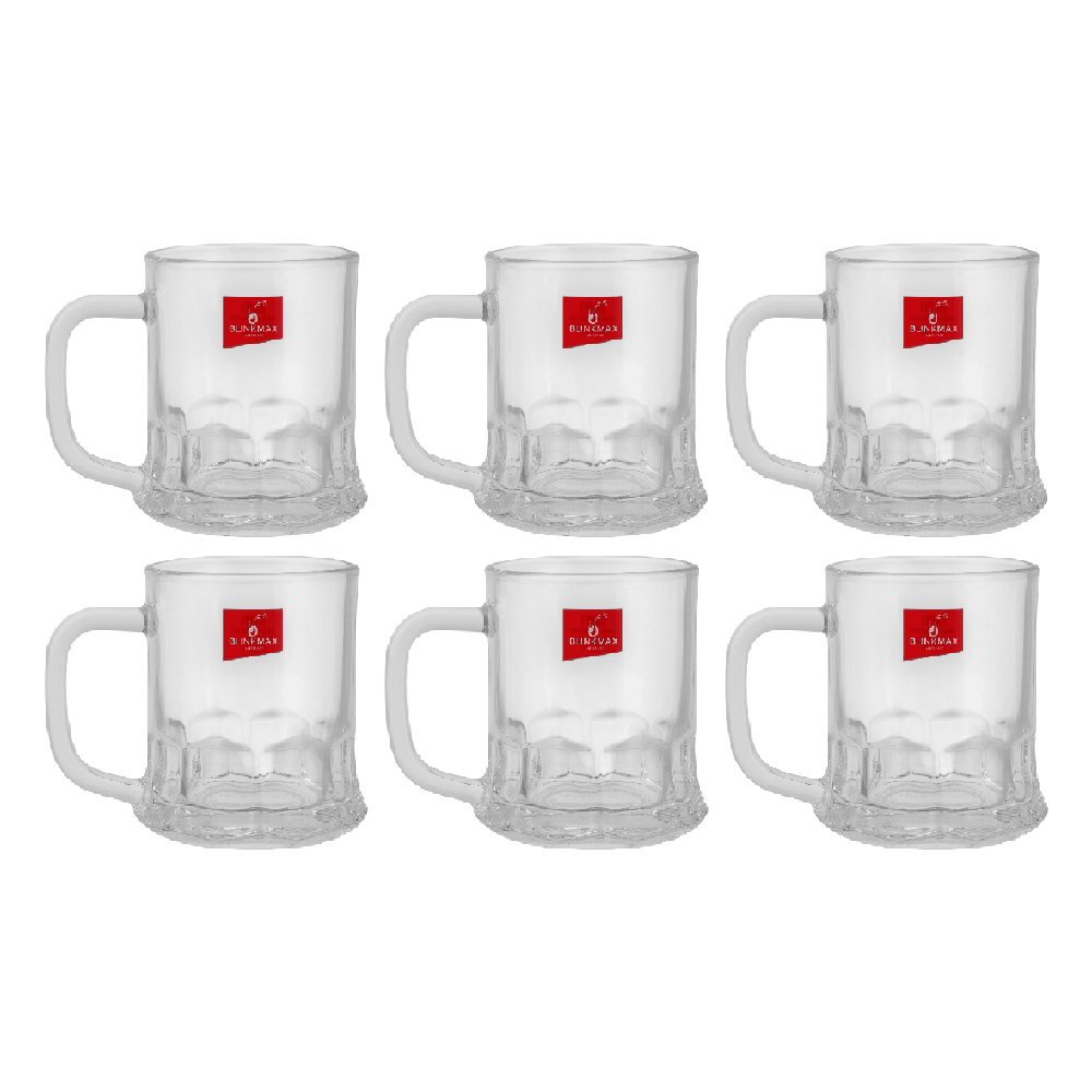 بلينك ماكس طقم أكواب زجاجية بسعة 270 مل موديل KTZB119 - عدد 6 قطع