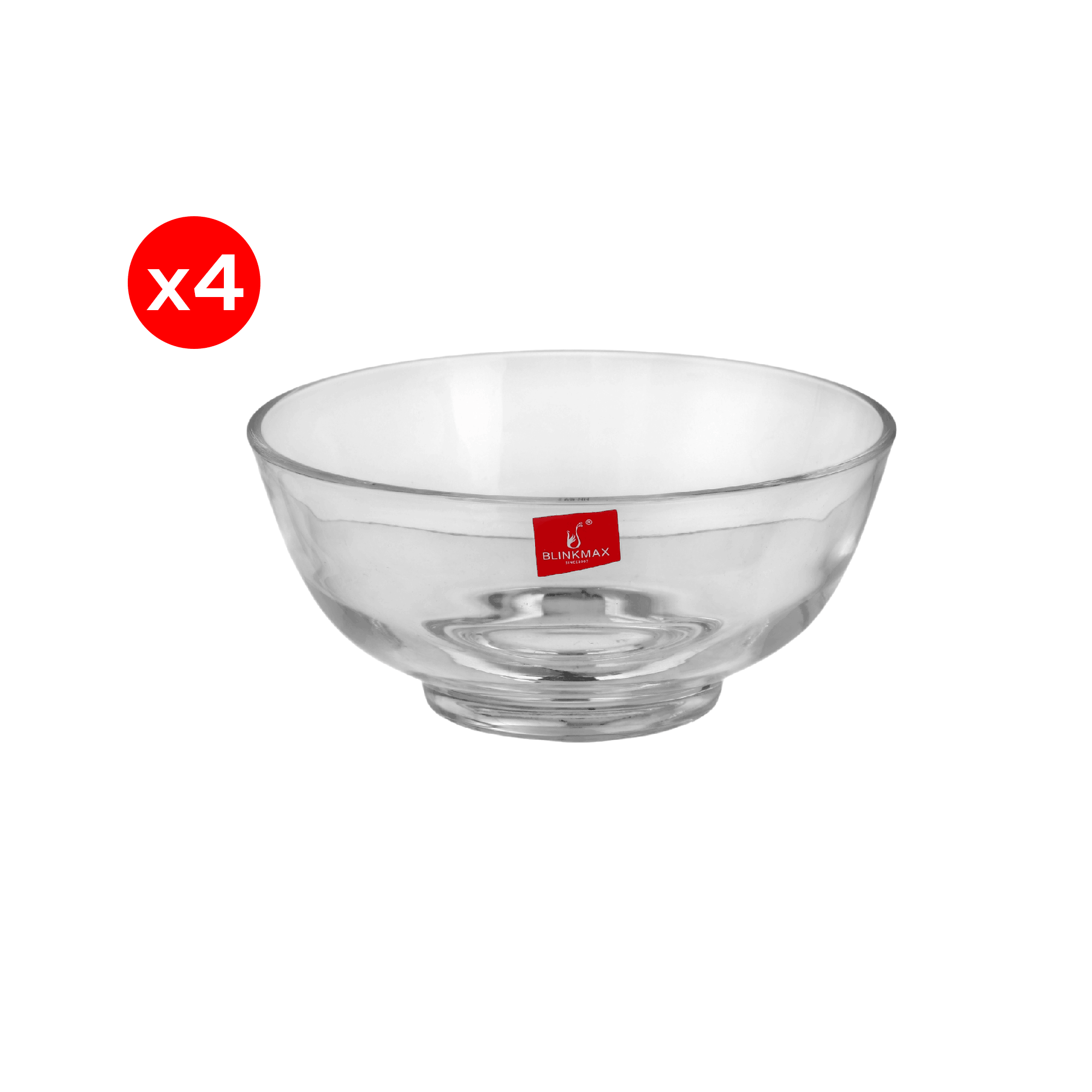 بلينك ماكس مطيبة زجاجية بقطر 18 سم موديل LZ030402 - عدد 4 قطع