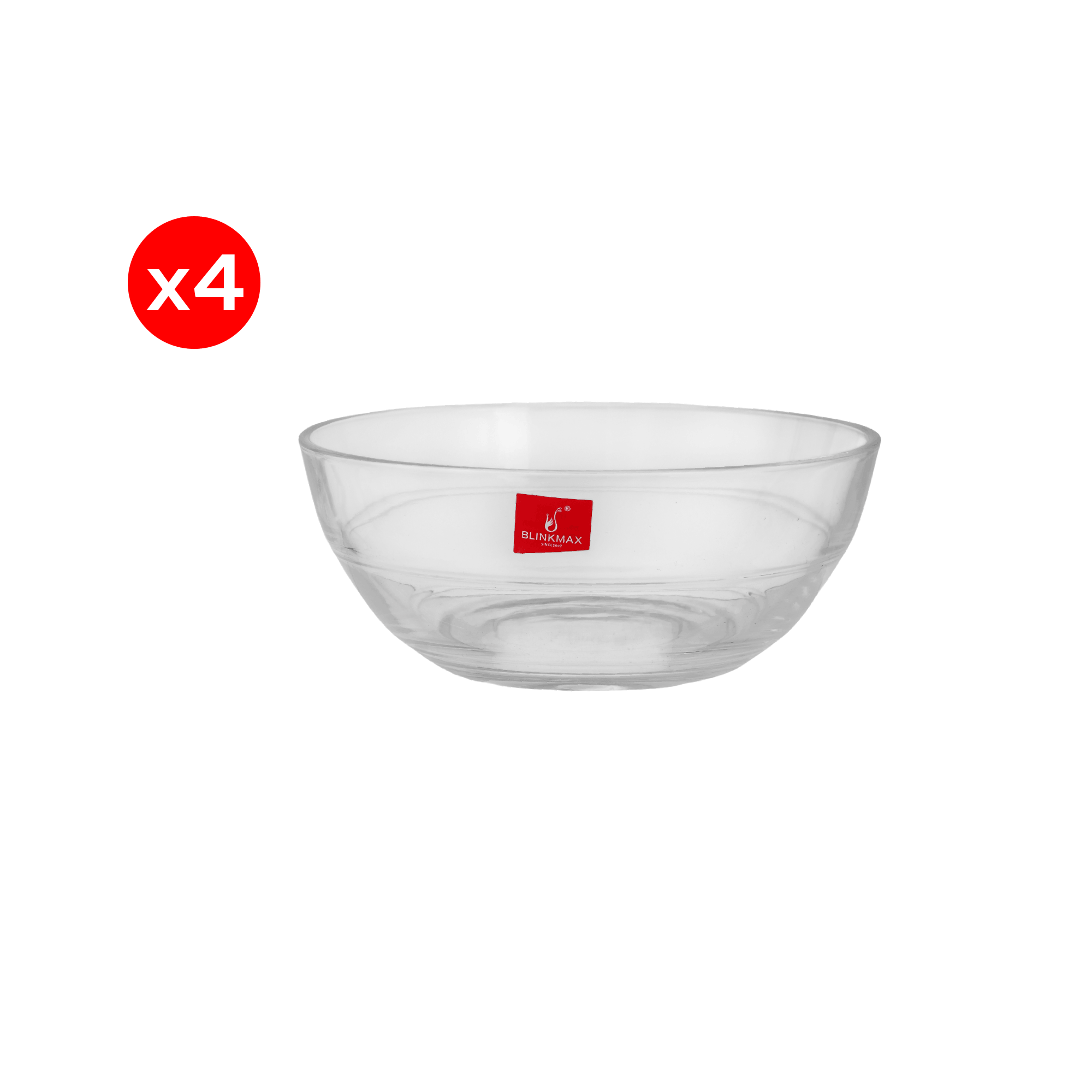 بلينك ماكس مطيبة زجاجية بقطر 16 سم موديل LZ030204 - عدد 4 قطع
