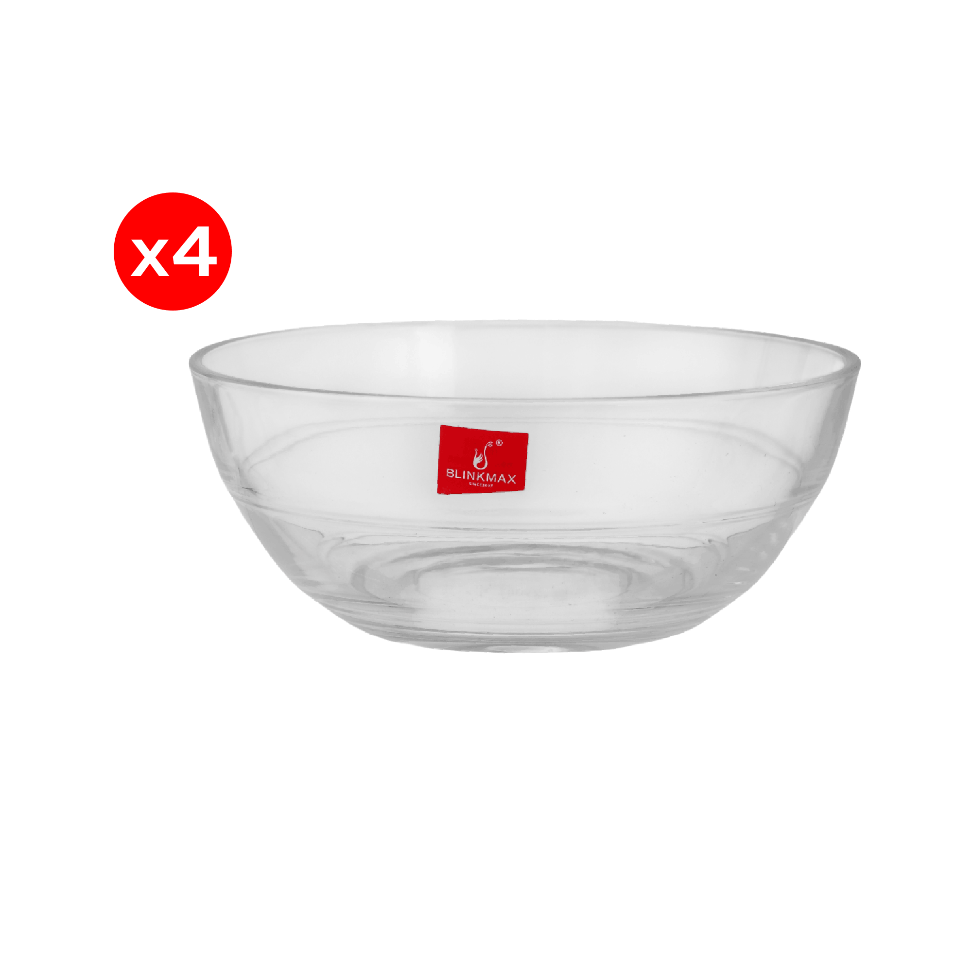 بلينك ماكس طقم مطايب زجاجية بقطر 9.5 سم موديل LZ030203 - عدد 6 قطع