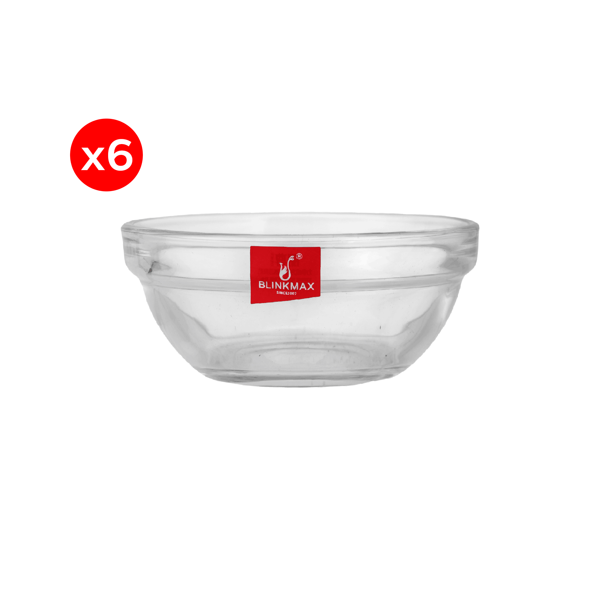بلينك ماكس مطيبة زجاجية صغيرة بقطر 8 سم موديل KTW268 - عدد 6 قطع
