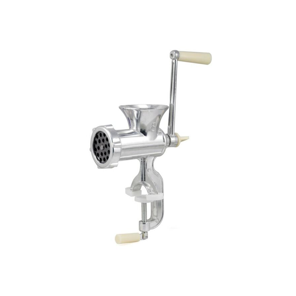 مفرمة لحم وخضار يدوية مع مشبك - فضي