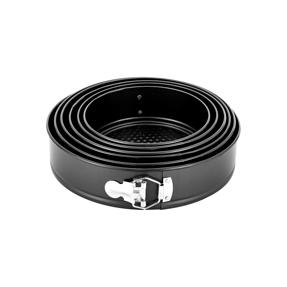 طقم قوالب كيك قابلة للتكديس 5 قطع - أسود