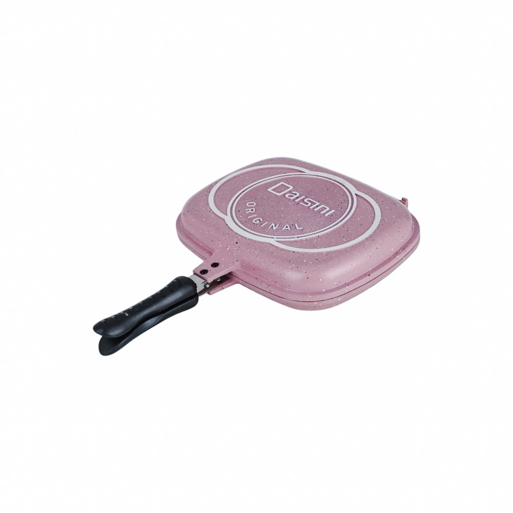 داليسيني مقلاة شواء مزدوجة بقياس 32 سم - وردي