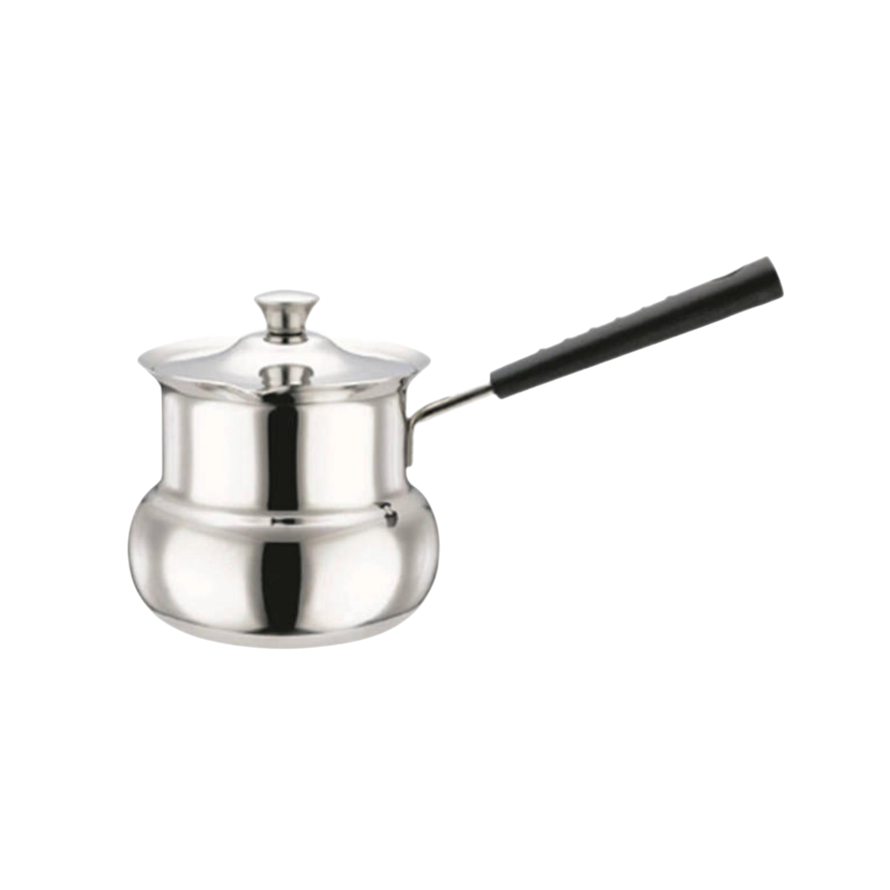 جزوة استانس استيل فضي بغطاء و مقبض عازل - 720 مل 