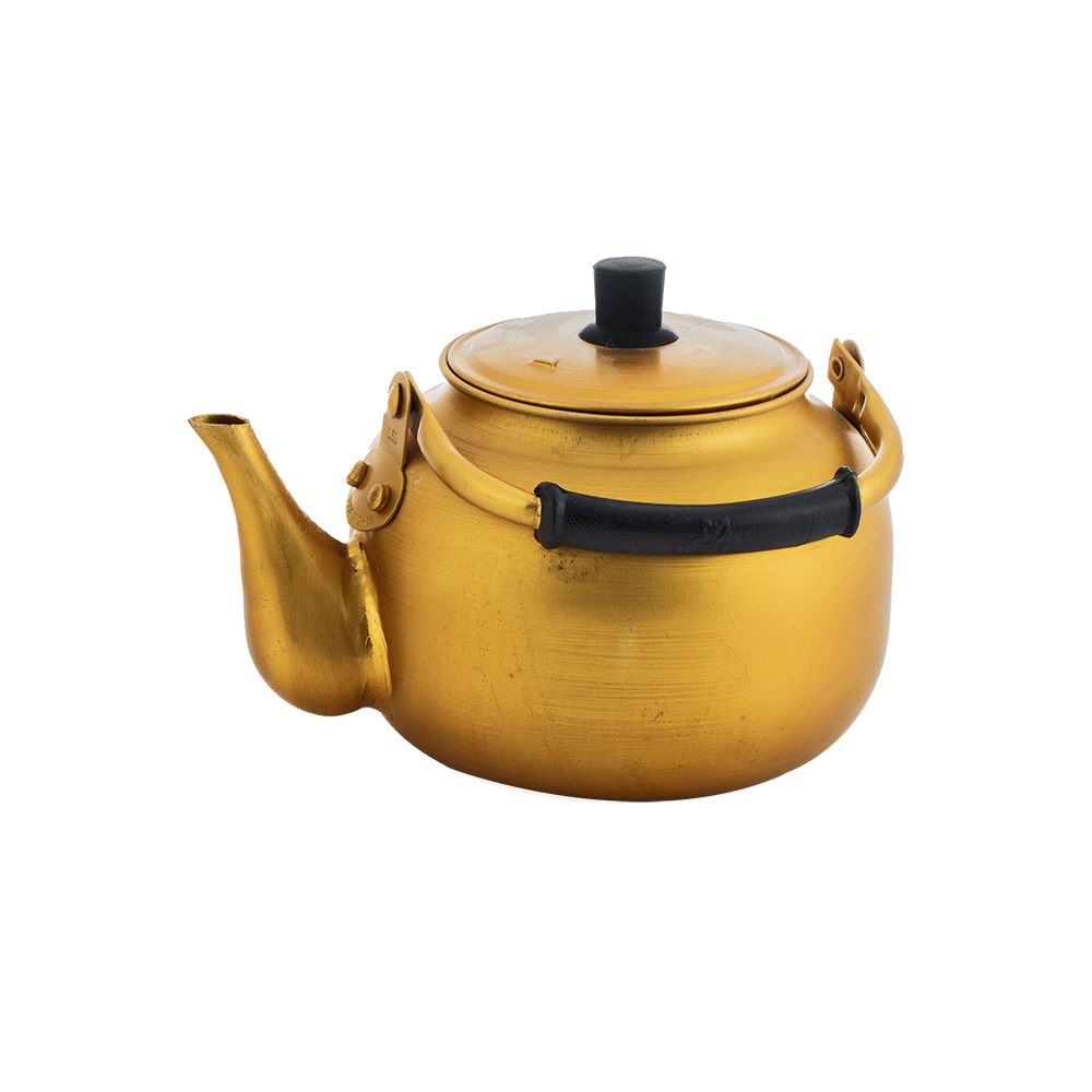 إبريق شاي إستيل ذهبي أبو غطاء - 1.5 لتر 