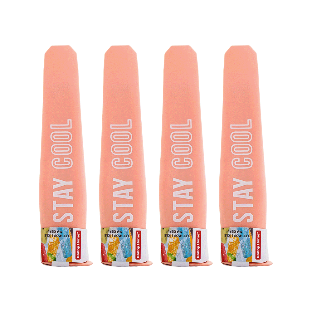 داني هوم طقم قوالب آيسكريم سيليكون مقاس 20 سم - 4 قطع