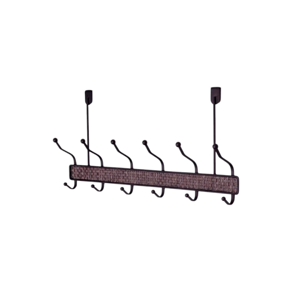 علاقة ملابس معدنية بخطاف تثبيت على الباب  - 40x5 سم