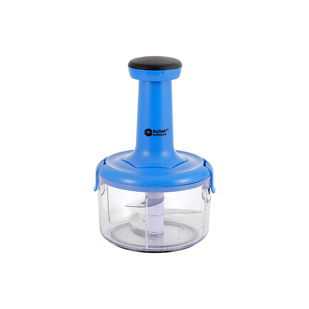 المائدة مفرمة يدوية من البلاستيك تعمل بالضغط موديل MD-5266 - أزرق