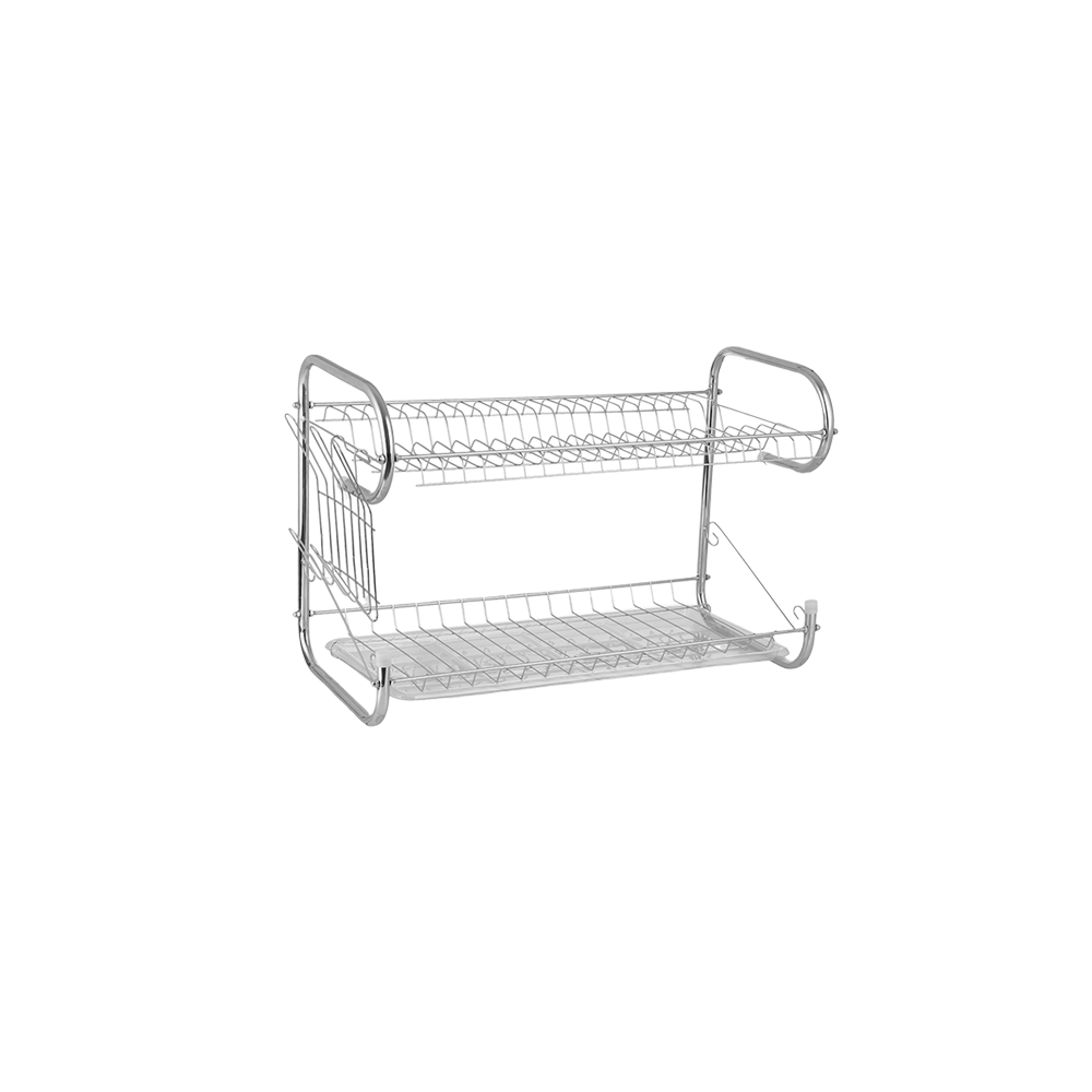 استاند صحون استيل طابقين مع ستاند أكواب جانبي - صغير 