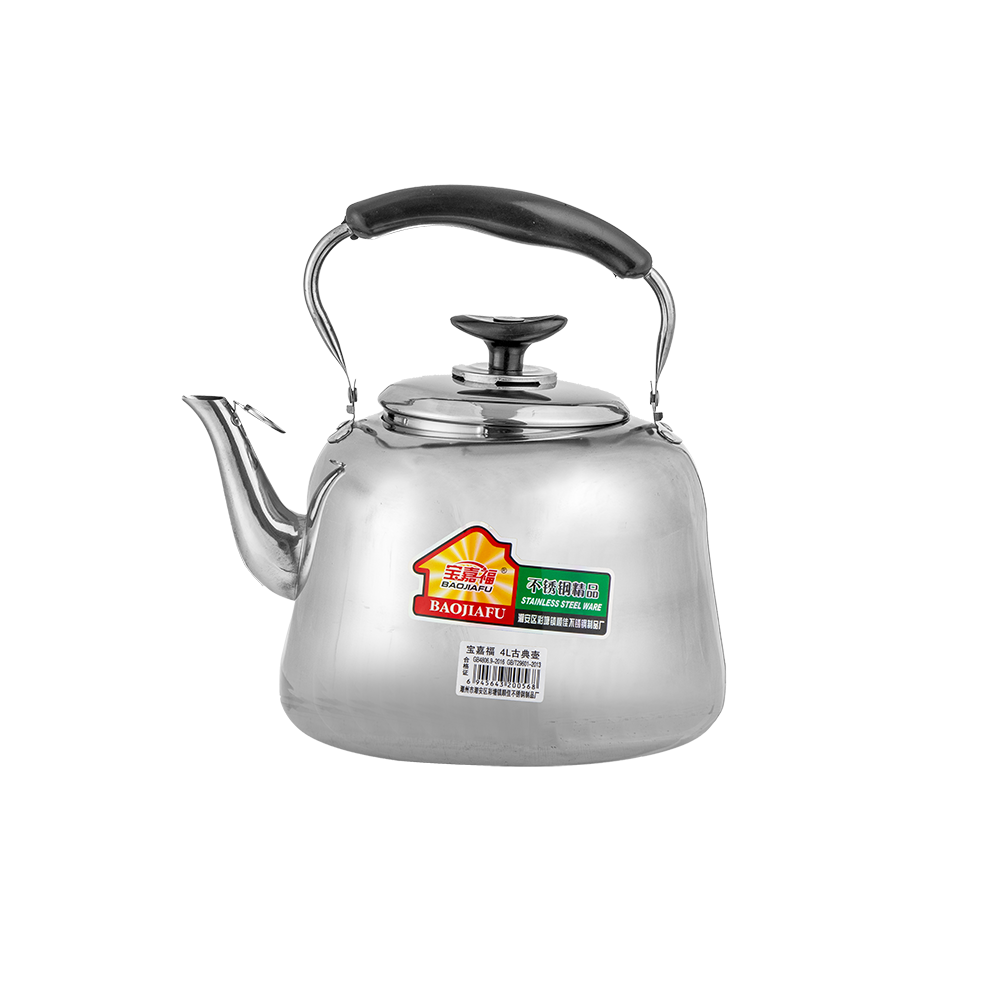إبريق شاي استيل فضي أبو غطاء  - 4 لتر 