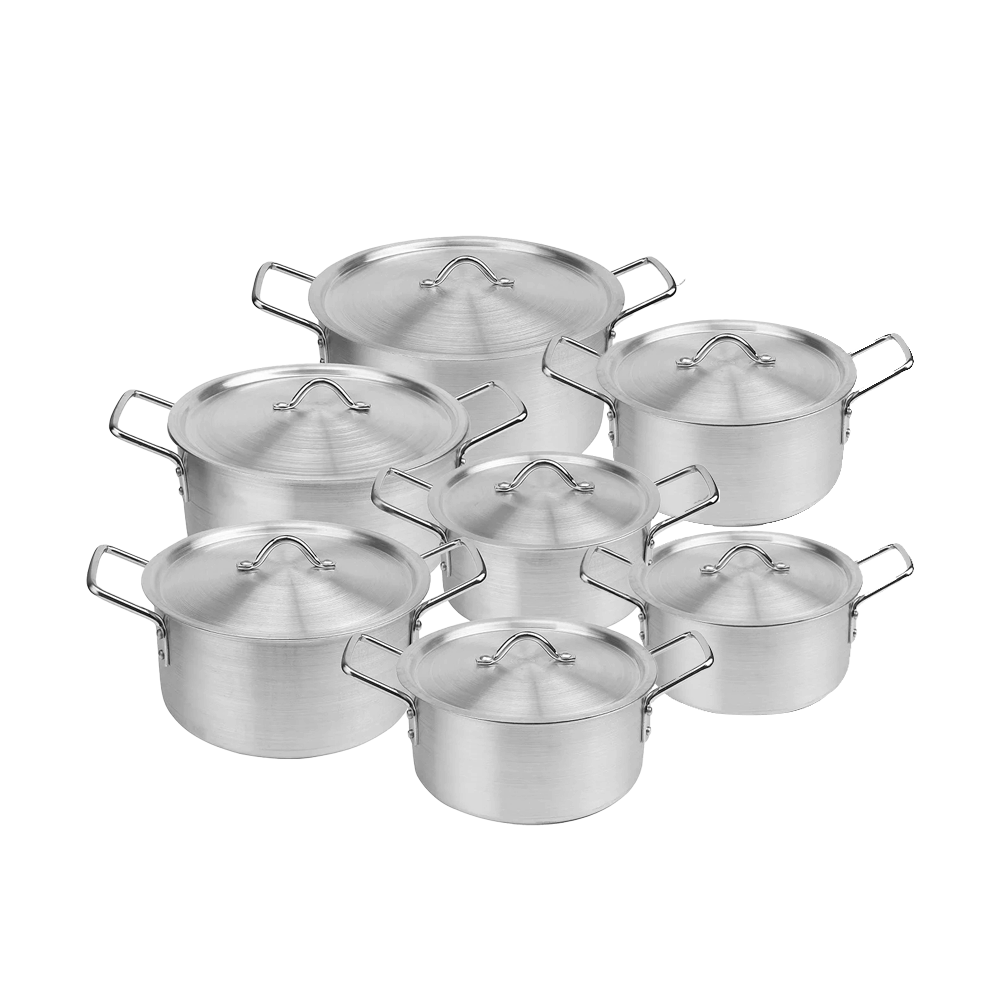 طقم أواني طهي من الألومنيوم - 6 قطع