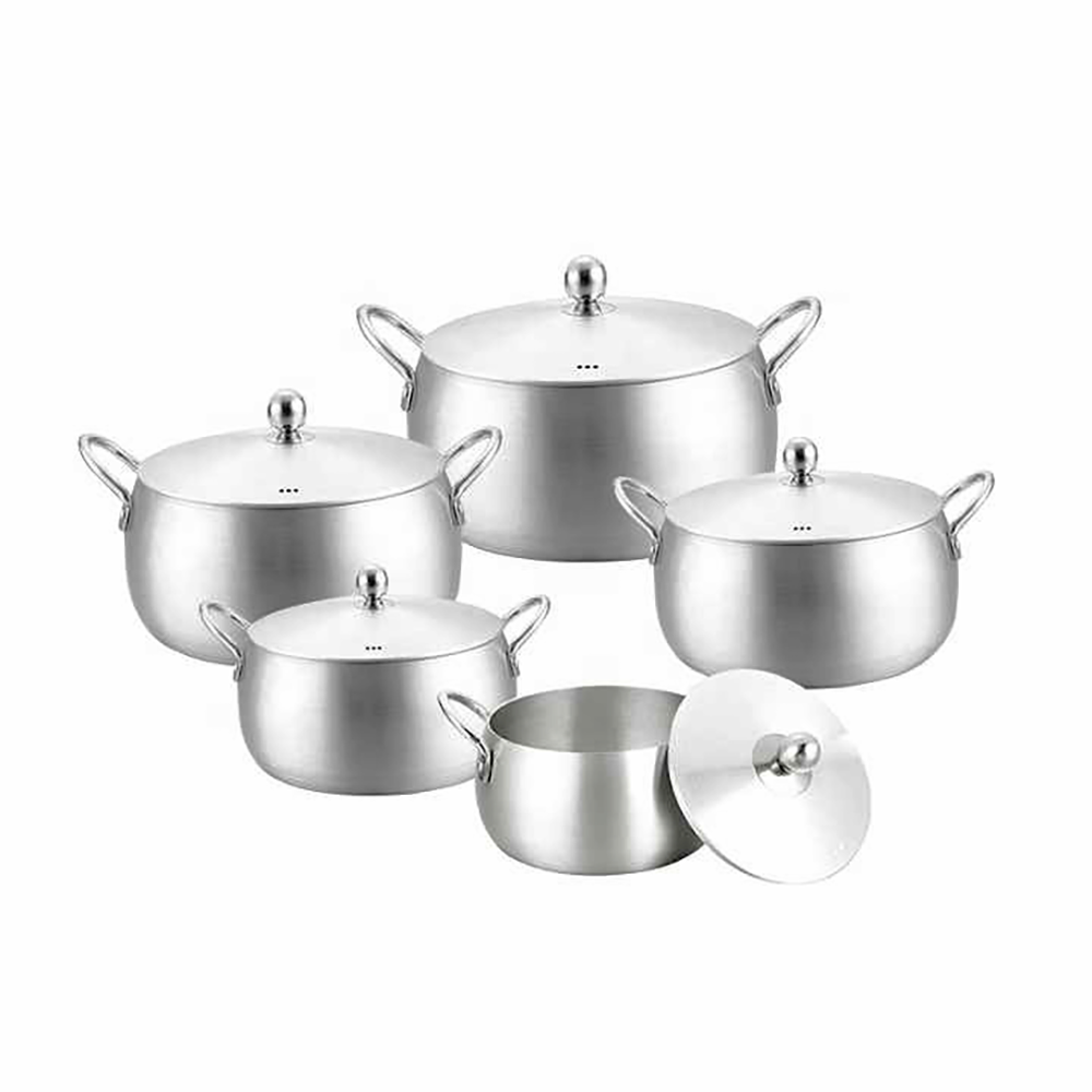 طقم أواني طهي من الألومنيوم - 5 قطع