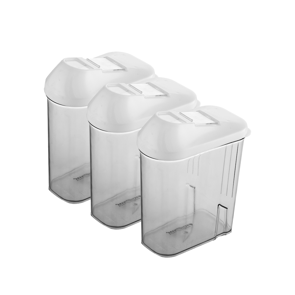 أكشن وير طقم علب توابل أكريليك شفافة سعة 750 مل - 3 قطع 