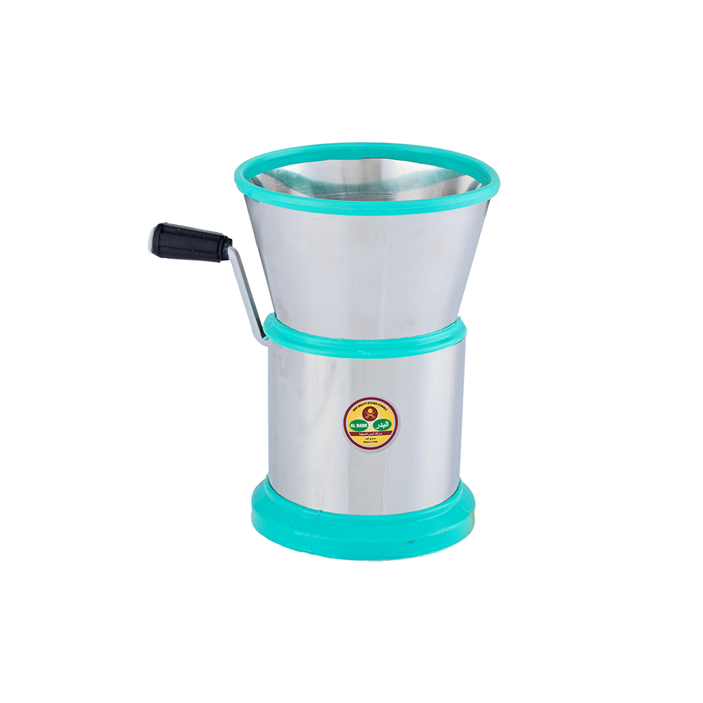 البدر قطاعة و فرامة خضار يدوية ستانس ستيل - سماوي