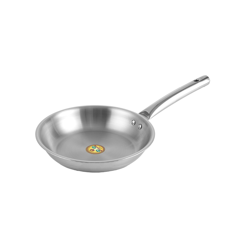 البدر مقلاة طهي ألومنيوم دائرية بمقبض جانبي -  24 سم