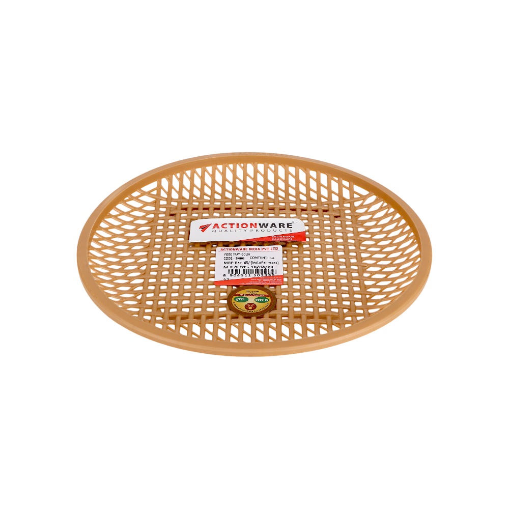 أكشن وير صحن خبز بلاستيك شبك  - بيج