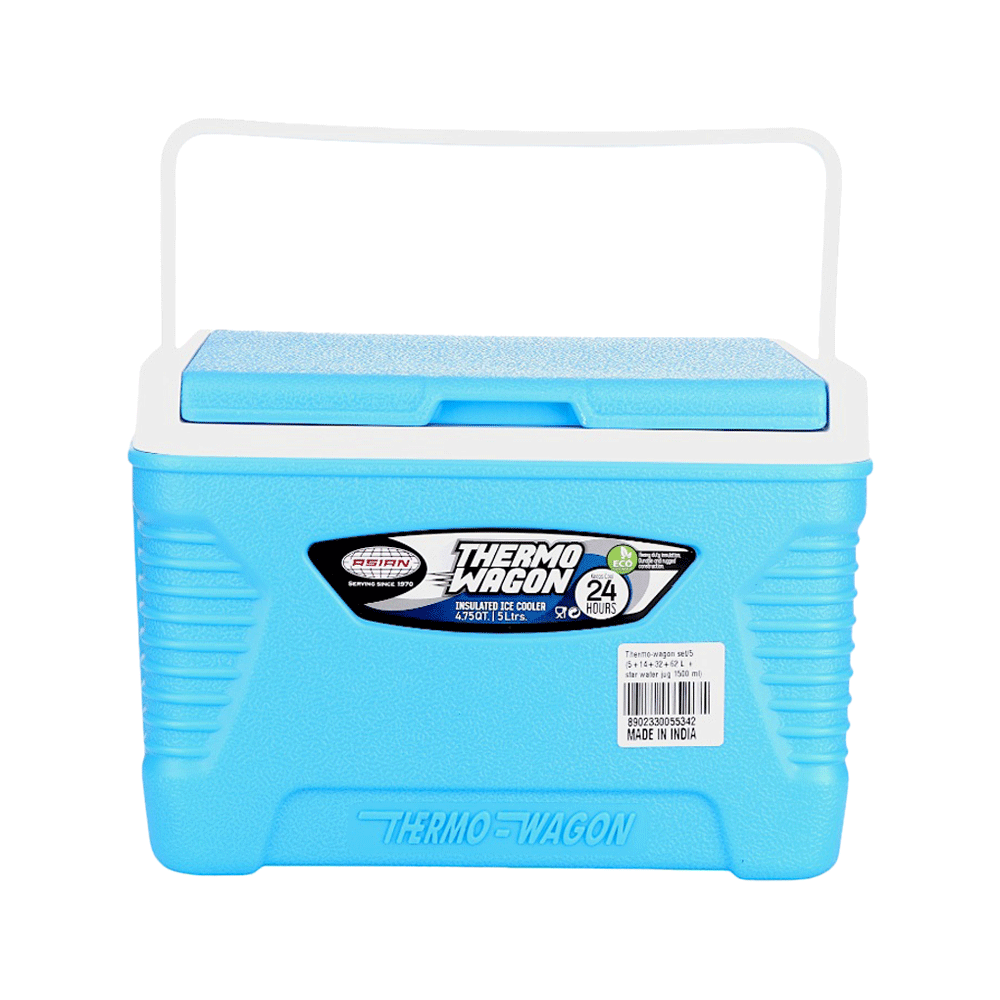 أسيوي ترمس حافظ ثلج و مشروبات بلاستيكي سعة 14 لتر - ازرق