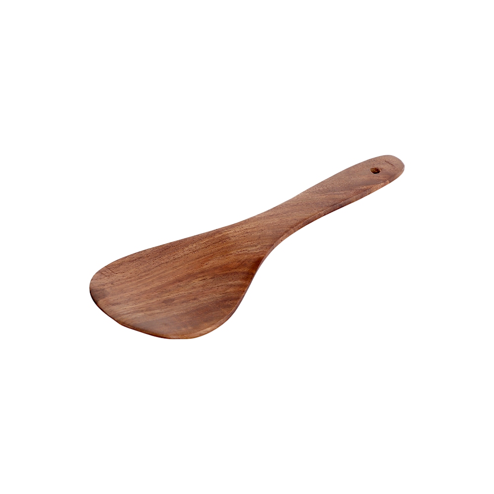تيروير ملعقة مسطحة خشبية للطبخ بتصميم مريح - بني