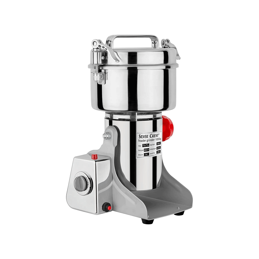 سيلفر كريست مطحنة قهوة كهربائية استانس استيل سعة 1000 جم وقوة 2800 وات - فضي