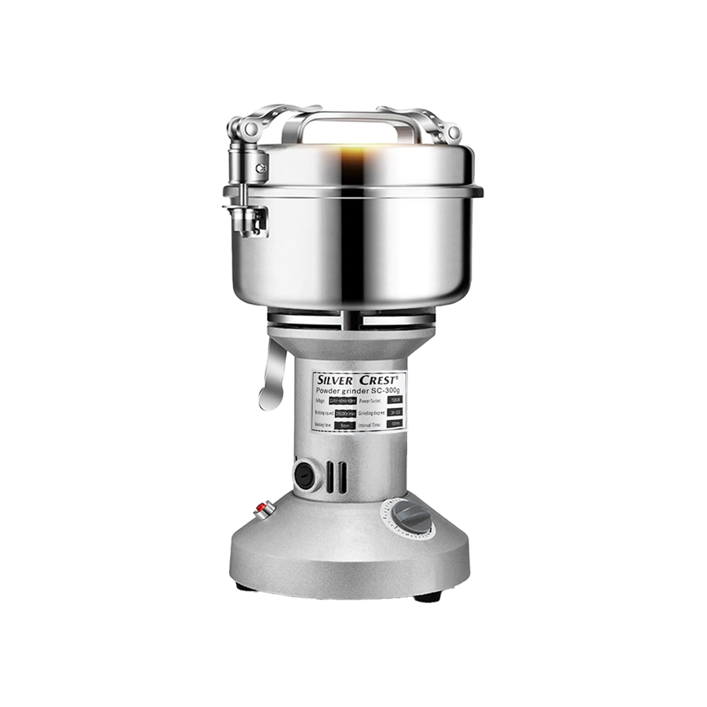 سيلفر كريست مطحنة قهوة كهربائية استانس استيل سعة 300 جم وقوة 1800 وات - فضي