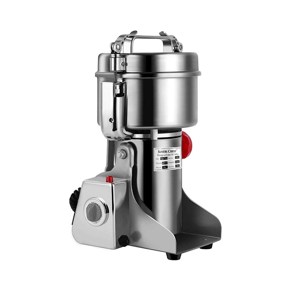 سيلفر كريست مطحنة قهوة كهربائية استانس استيل سعة 500 جم وقوة 2200 وات - فضي