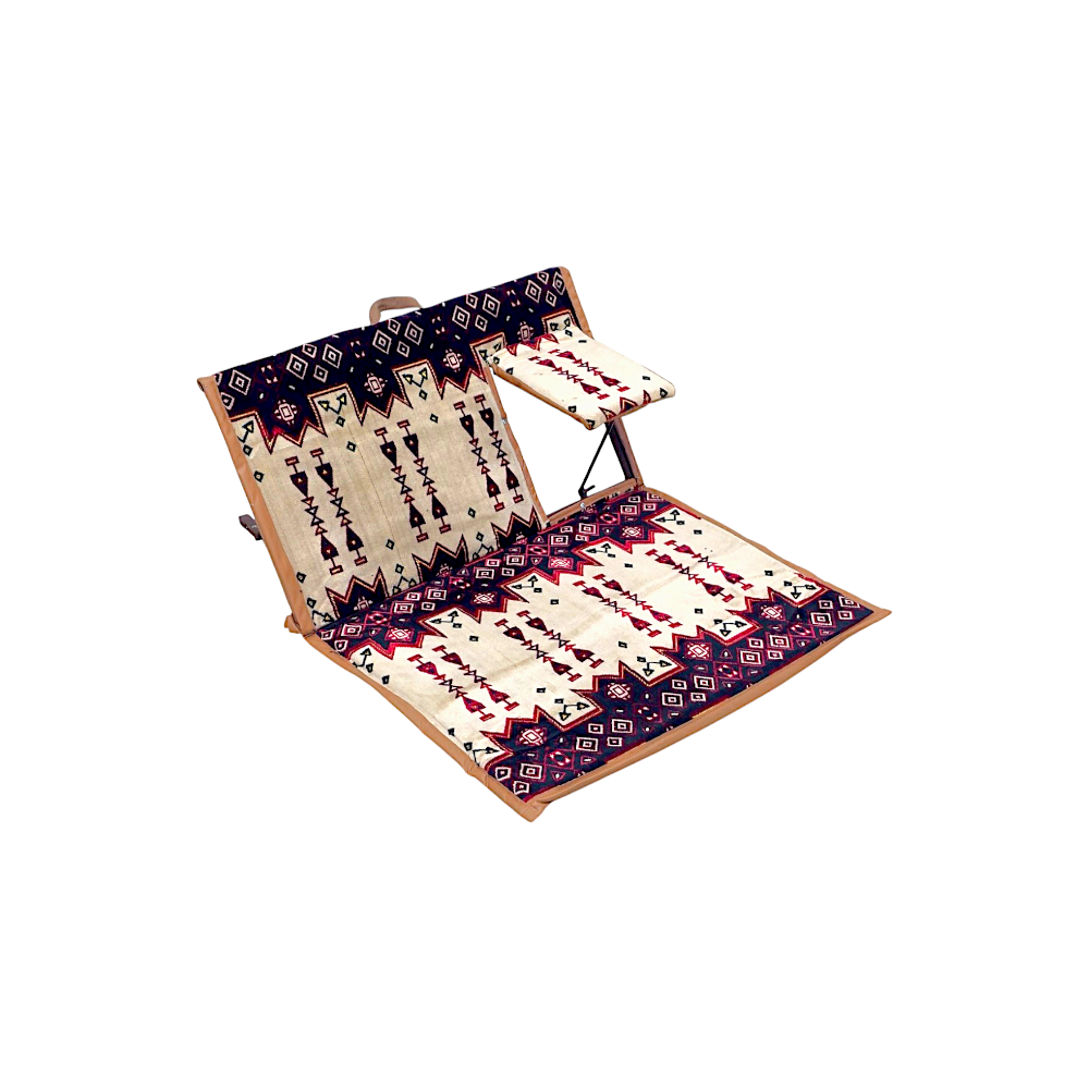 جلسة رحلات عربية بنقوش تراثية لشخص واحد - بيج