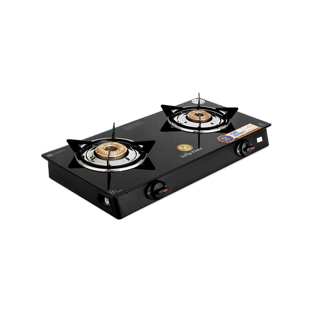 سوريا فلايم بوتاجاز  زجاجي بعدد 2 عيون  - أسود