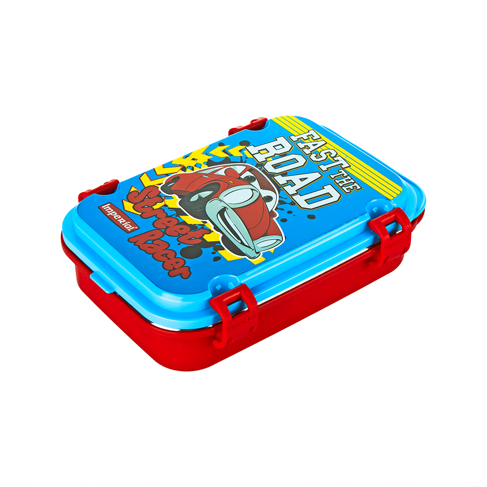 حافظة طعام مدرسية بلاستيكية - متعددة الألوان